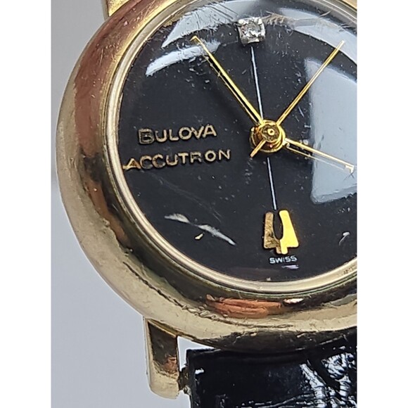 Vintage 1974 Bulova Accutron Womens Diamond Dial 10K RGP Tuning Fork Watch -Read main image 8